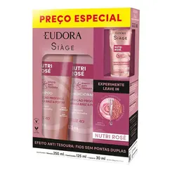 KIT EUDORA SIAGE NUTRI ROSE SHAMPOO 250ML +COLONIA 125ML +OLEO 30ML