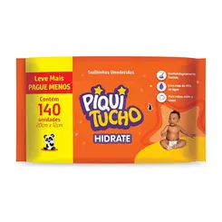 LENÇOS UMEDECIDOS PIQUITUCHO 140 UNIDADES 20CM X 12CM