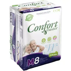 FRALDA CONFORT MASTER ADULTO TAMANHO M 8 UNI