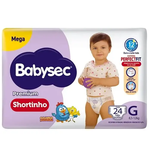 FRALDA BABY SEC  SHORTINHO PREMIUM G C/24