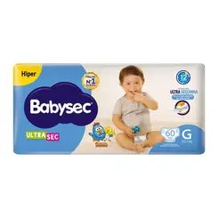 FRALDA BABY SEC  TAMANHO G 60 UNI