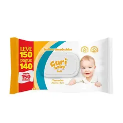 TOALHAS UMEDECIDAS GURI BABY SOFT 150 UND